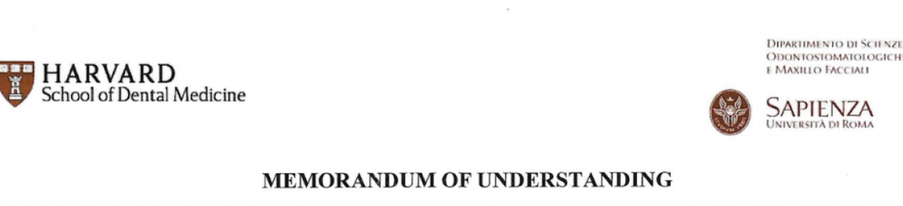 Accordo di MOU tra l’Harvard School of Dental Medicine ed il Dipartimento di Scienze Odontostomatologiche e Maxillo-Facciali